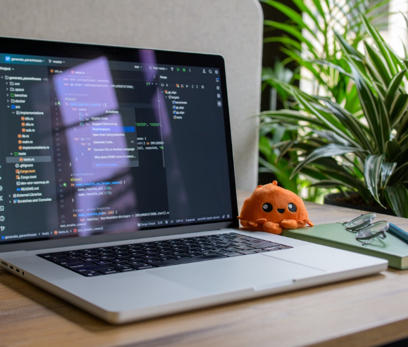 Portátil con código